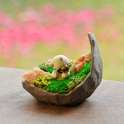 作家ハンドメイド◾️クレイのお花ガーランド◾️フランスアンティーク 布花 インテリア 作家ハンドメイド◾️クレイのお花ガーランド◾️フランスアンティーク