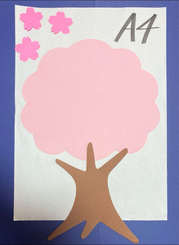 壁面飾り　製作キット「桜の木」8キット 2枚目の画像
