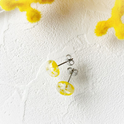 一粒ガラスピアス -mimosa- 2枚目の画像