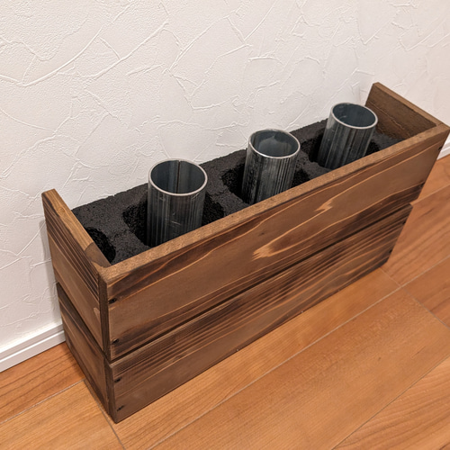 コンクリートと木の傘立て コンクリートと木の傘立て