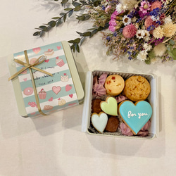 （3月11日発送！）バレンタインクッキー缶♡ミニハート♩ 1枚目の画像