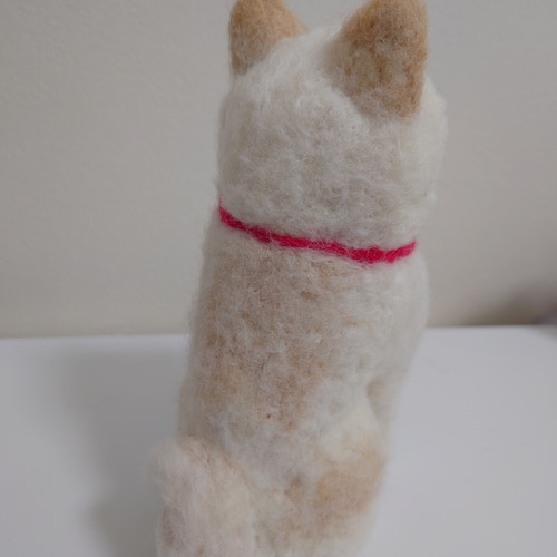 柴犬 羊毛 羊毛フェルト ハンドメイド 白柴 羊毛フェルト allenkuro48