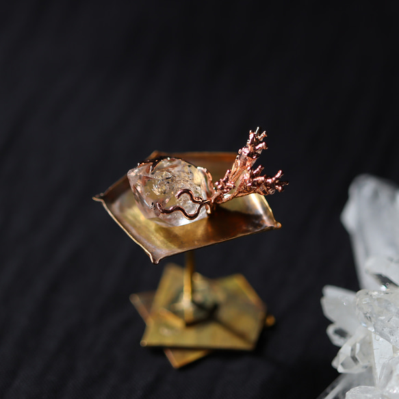 【花石】ダイヤモンドクォーツとアジサイ 2枚目の画像