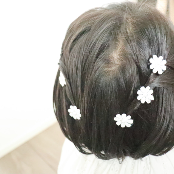 ❁⃘プティなお花の6点セット❁⃘デコレーションヘアクリッブ キッズ ベビー 3枚目の画像