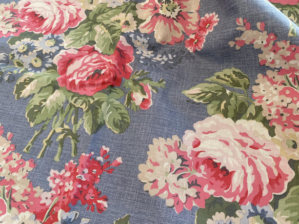 クリスマスローズ様　キャスキッドソン　インポートキャンバス生地よりハンドメイド イギリス！『Cath Kidston キャスキッドソン 薔薇柄 シーチング生地