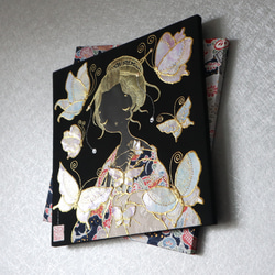 〈うたかた 金彩　雪柳〉着物　アートパネル 〈UTAKATA　Kinsai　YUKIYANAGI〉 5枚目の画像