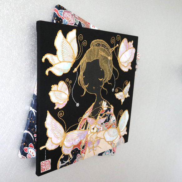 〈うたかた 金彩　雪柳〉着物　アートパネル 〈UTAKATA　Kinsai　YUKIYANAGI〉 8枚目の画像