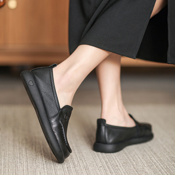 24 新款女士柔軟真皮鞋時尚簡約高跟鞋 22.5 公分-25.5 公分 #908⭐免運費⭐ 第17張的照片