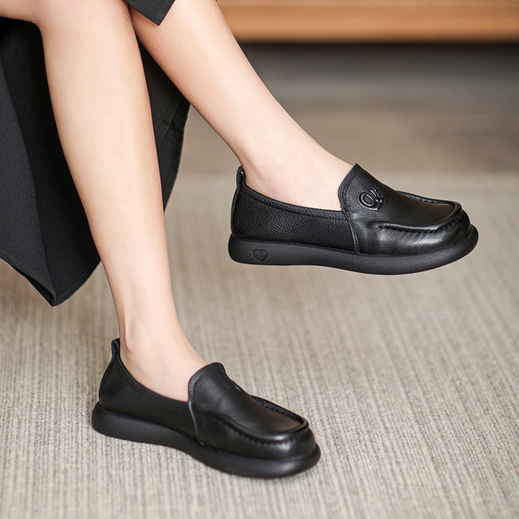 24 新款女士柔軟真皮鞋時尚簡約高跟鞋 22.5 公分-25.5 公分 #908⭐免運費⭐ 第18張的照片