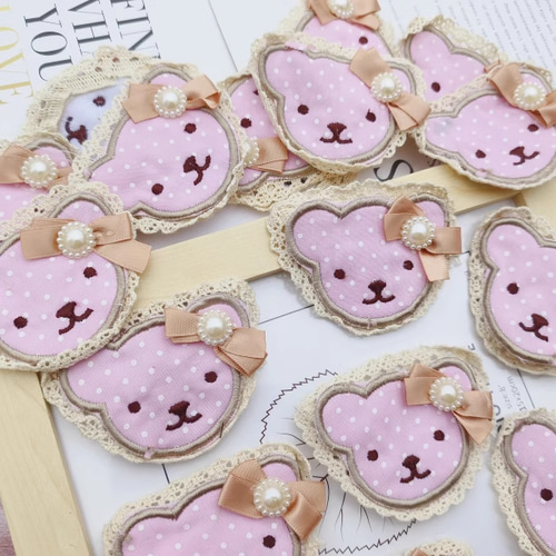 20枚入り 可愛いくまちゃん モチーフ ハンドメイドパーツ 手芸 素材