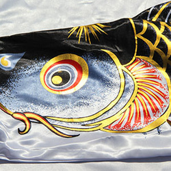 鯉のぼり こいのぼり 金箔 ミニ 鯉5匹 2m伸縮スタンド付 吹流し1.3m 特選 最高級鯉のぼり 金箔ぼかし撥水加工 10枚目の画像