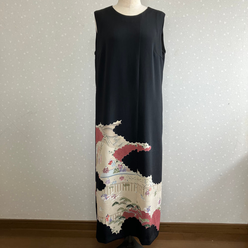 No.103 留袖ドレスノースリーブワンピースとボレロ 13号 L〜L Lサイズ  