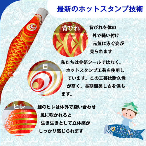 鯉のぼり こいのぼり 光鱗鯉 1.5mセット 金箔 ベランダ 2025年度