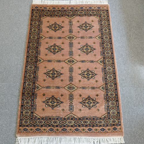 125×81cmパキスタン手織り絨毯 ウール ペルシャ絨毯 125×81cm