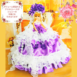 ジェニー　紫水晶　アメシスト　ハンドメイド服　ドール服　人形服　ドールドレス　♡YUKARI♡ 3枚目の画像