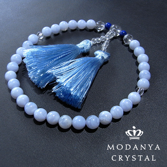 ブルーレースの数珠（略式念珠）02 その他アクセサリー SWING-HEART