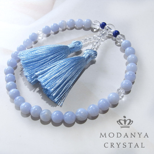 ブルーレースの数珠（略式念珠）02 その他アクセサリー SWING-HEART