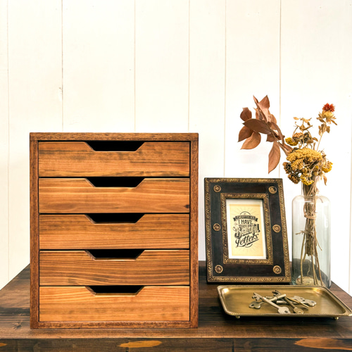 レトロ 古家具　アンティーク ヴィンテージ 木製　レコード　書類　収納ケース VINTAGE WOOD LETTER CASE《type1》 ビンテージ アンティーク
