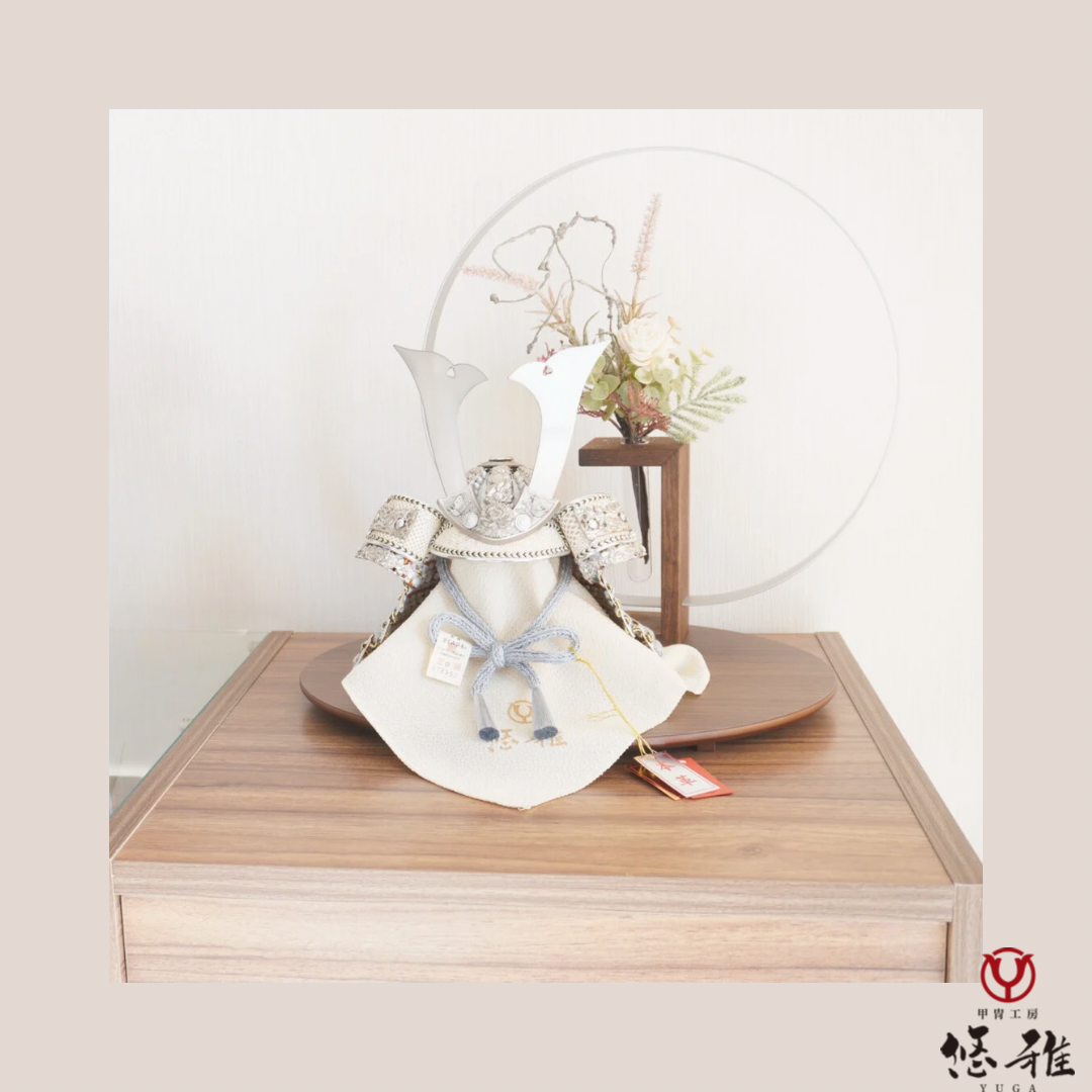 【五月人形】【端午の節句】【平台飾り】碧（あおい）6号兜薔薇ブーケ平台飾り