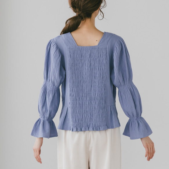 candy　sleeve　blouse【antique　blue】 13枚目の画像