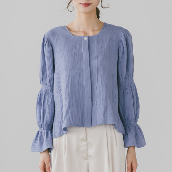 candy　sleeve　blouse【antique　blue】 11枚目の画像