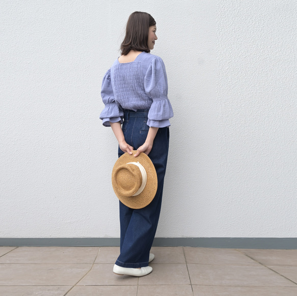 candy　sleeve　blouse【antique　blue】 10枚目の画像