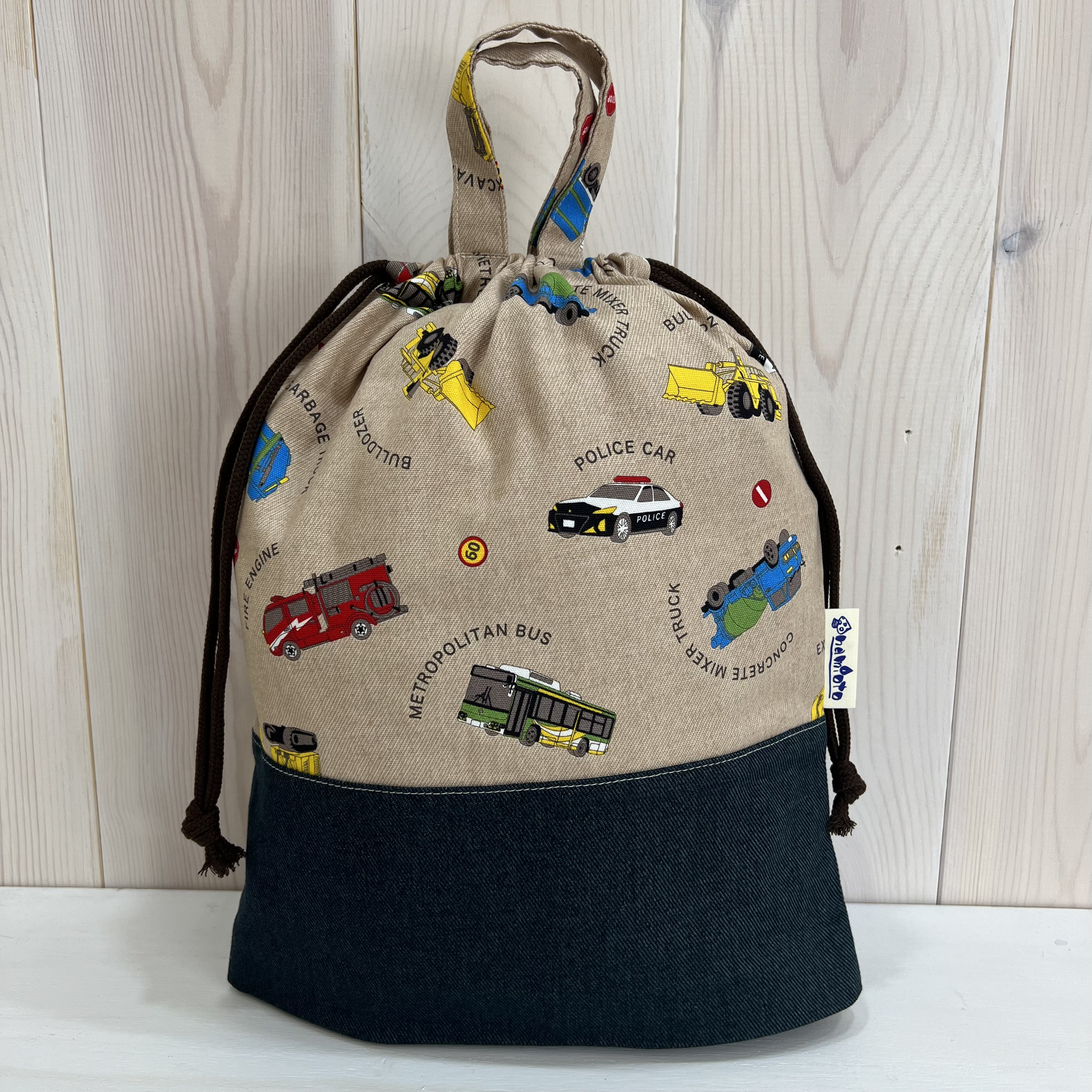 ポーチ　持ち手付きテントポーチ 巾着