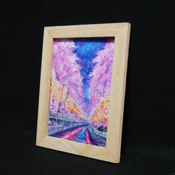 ポスターカード2L【河川の夜桜】 2枚目の画像