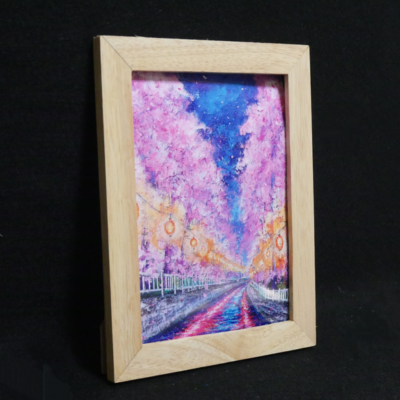 ポスターカード2L【河川の夜桜】 3枚目の画像