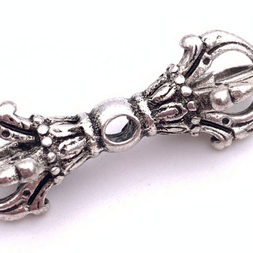 チャーム豆仏具◇五鈷杵-ドルジェ（アンティークシルバー