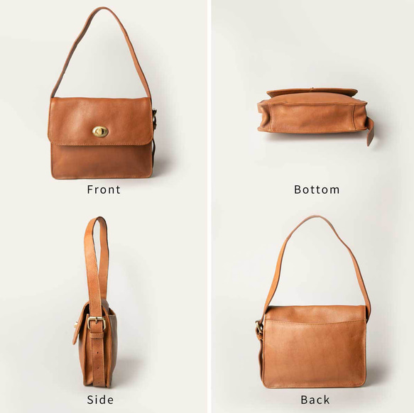 【10%off タイムセール】ハンドバッグ レディース 本革 小さめ バッグ ミニ 肩掛け グリーン HAB028-MO 17枚目の画像