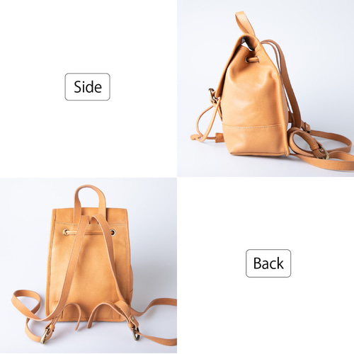 ミニリュック レディース 本革 バッグ リュックサック ピンクベージュ