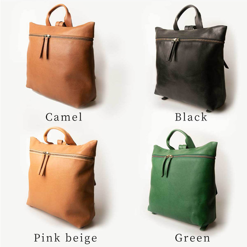 リュック レディース 本革 ダブルファスナー 大容量 リュックサック