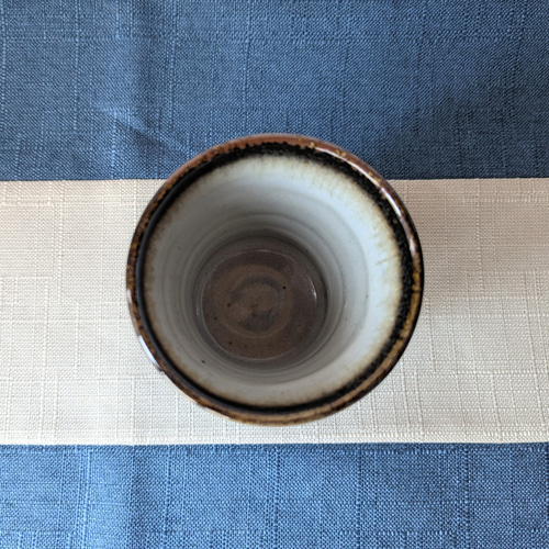 きれいなブルーのフリーカップ 酒津焼【手仕事 民藝 和 陶器】 湯呑み