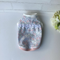 犬服【3S～M】ミモザと刺繍レースのワンピース ペット服・アクセサリー