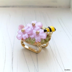 桜とミツバチの帯留め（Ｂ） 13枚目の画像