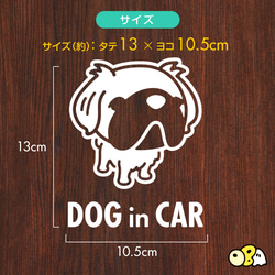 DOG IN CAR/ペキニーズB カッテイングステッカー KIDS・BABY・SAFETY 3枚目の画像