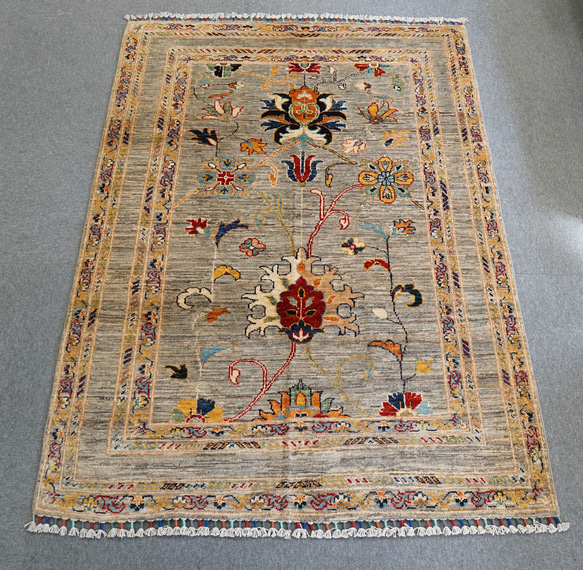 167×121cｍ【アフガニスタン ガズニーウール手織り絨毯 】 3枚目の画像