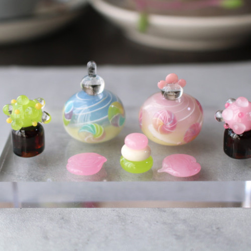 2024年ひな祭り 新作！とんぼ玉雛人形 ガラスの超ミニチュアひな人形⑧