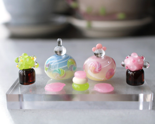 2024年ひな祭り 新作！とんぼ玉雛人形 ガラスの超ミニチュアひな人形⑧