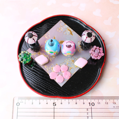 2026年ひな祭り⭐︎とんぼ玉ひな人形 ガラスのミニチュア雛人形 その他