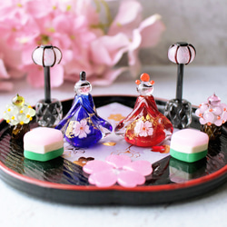 花火のとんぼ玉（ガラス玉）金箔入り ネックレス・ペンダント 富松望