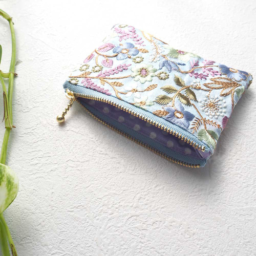 インド刺繍リボンの春色ポーチ ポーチ Floopa 通販 17339101｜Creema