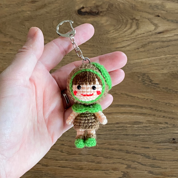 小さなあみぐるみキーホルダー♪*キウイちゃん* あみぐるみ