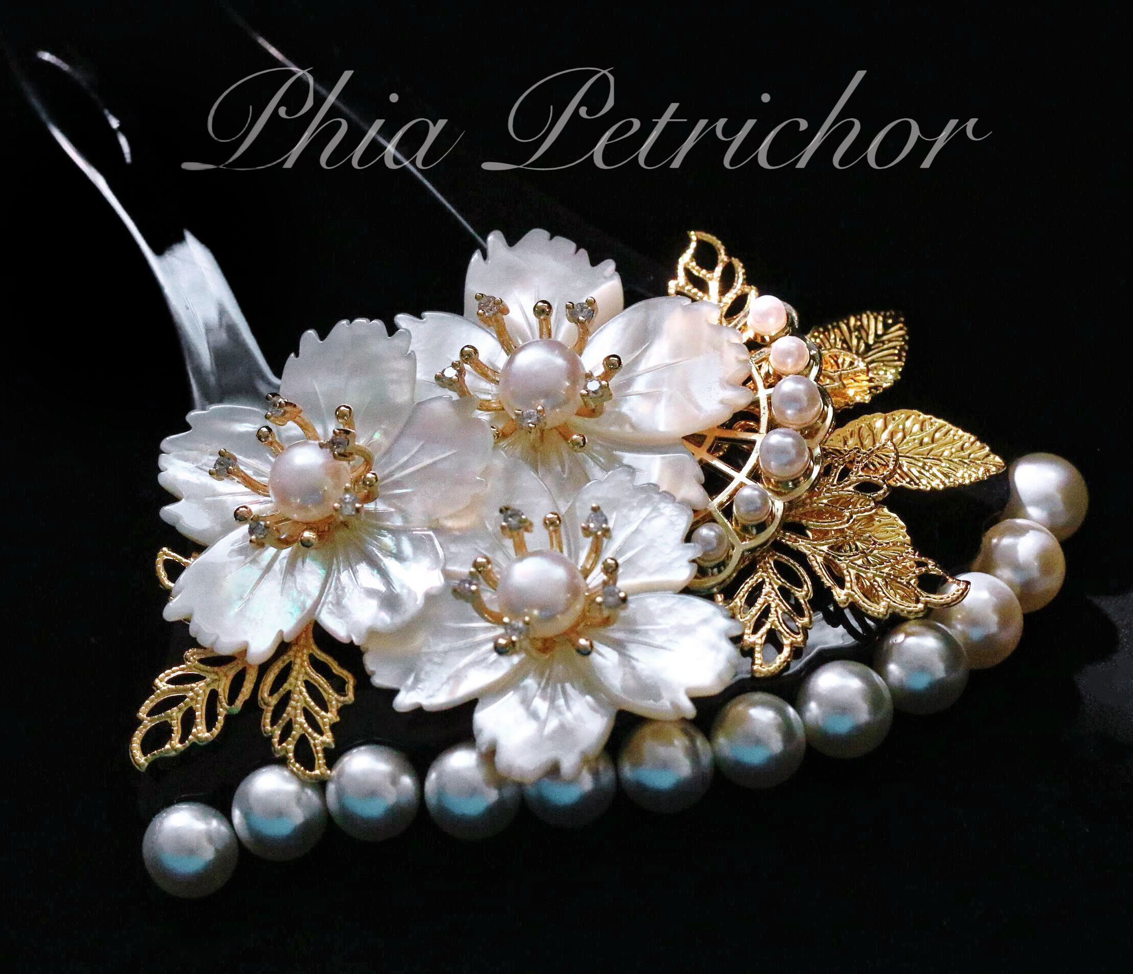 簪 和 K24GP 桜 かんざし バチ型 パール 簪 着物 髪飾り 留袖 着物 成人式 結婚式 卒業式