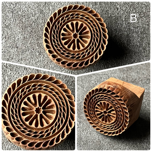 ペルシャ更紗の木版 スタンプ ブロックプリント はんこ その他素材