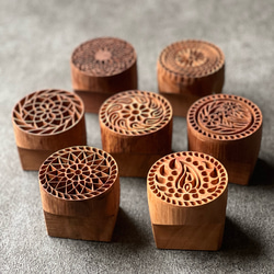 木製　スタンプ　ハンコ　ブロックプリント ペルシャ更紗の木版 スタンプ ブロックプリント はんこ その他素材