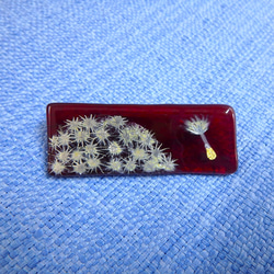 「たんぽぽ綿毛2 -tannpopo2-」GLASSブローチ野の花シリーズ　アクセサリー　野草　春　自然　可愛い 5枚目の画像