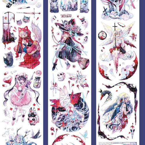 海外マスキングテープ巻売り 梨花落 フラワー 人物マスキングテープ 海外マスキングテープ巻売り 桜落 フラワー 人物マスキングテープ