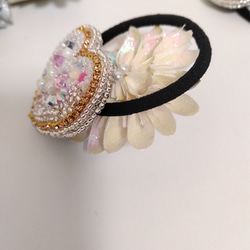 ハートのキラキラヘアアクセサリー・ピンク[21031] 2枚目の画像